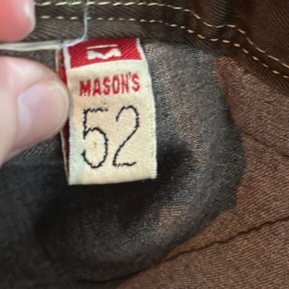 Masons M.J.74 Mens Brown Corduroy Pants Made in Italy size 36 - Picture 9 of 12